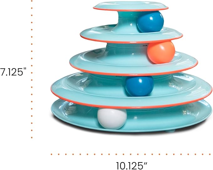 Catstages Chase Meowtain 4-Tier Interactive Cat Track Toy – 4 Spinning Balls - Image 9