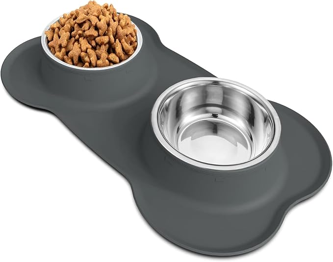 AsFrost Dog Food Bowls Stainless Steel Dog Food & Water Bowl Set by AsFrost