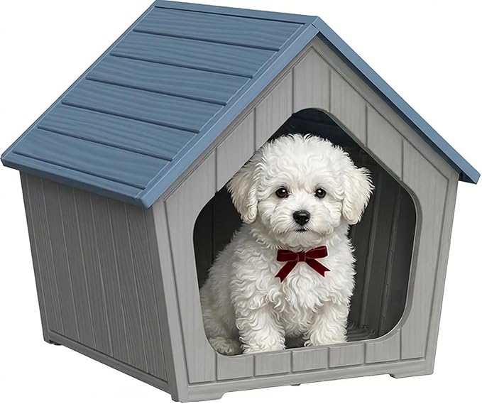 VIXZEN Outdoor Dog House, Resin Material, Dog House Outdoor by Vixzen