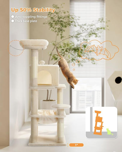 MUTTROS Cat Tree for Indoor Cats, 45.7" Multi-Level Cat Tower - Image 4