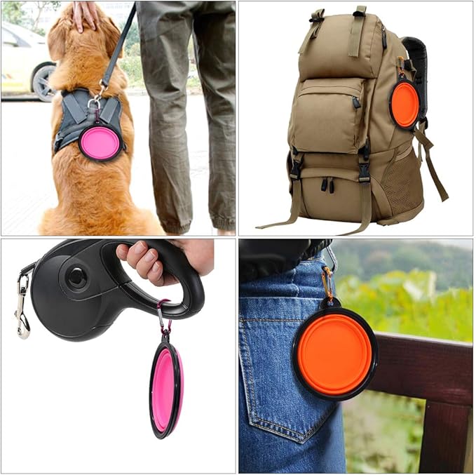 SLSON Collapsible Dog Bowls, 2 Pack, Portable Pet Feeding Watering Dish - Image 7