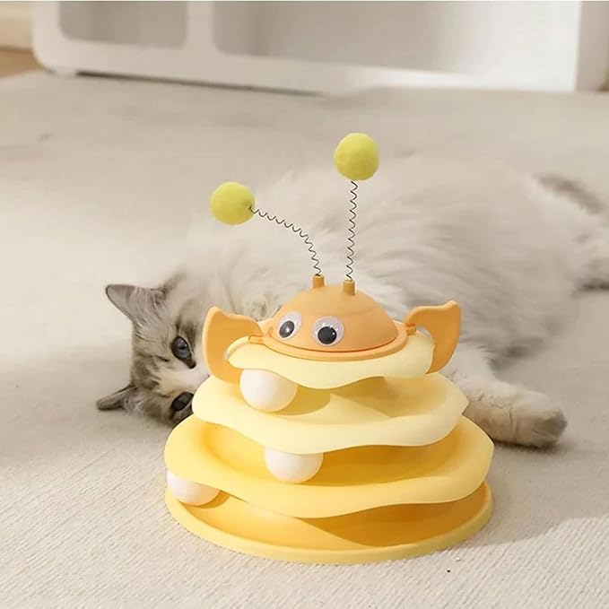 Interactive 3-Layer Cat Toy Tower, Interactive 3-Layer Cat Toy Tower - Image 2