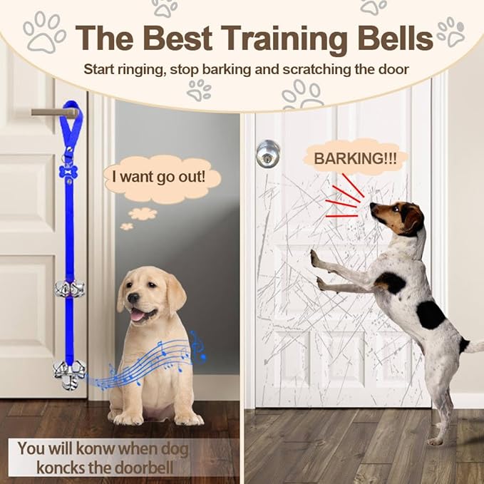 2 Pack Dog Door Bells, Dog Doorbell to go Outside Puppy Train Bell - Image 4