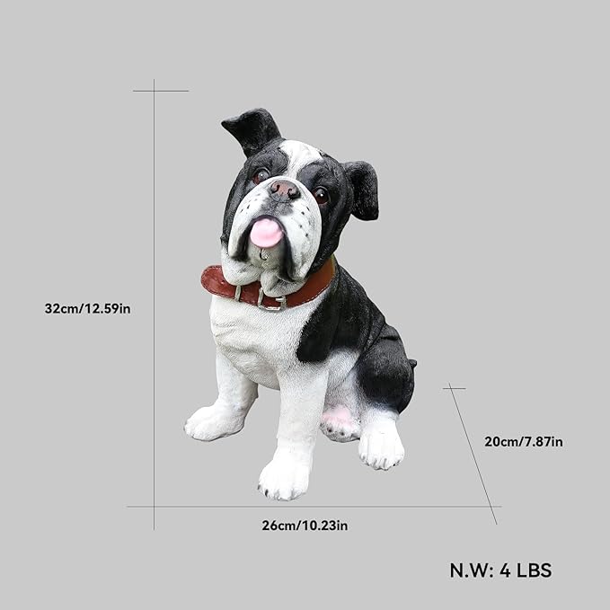 English Bulldog Dog Garden Statue - Image 4