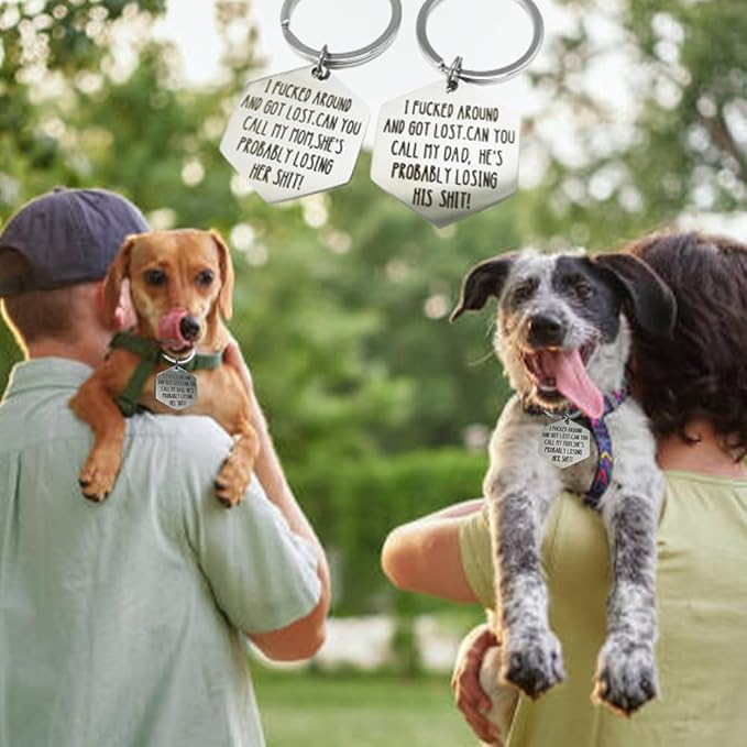 Funny Dog Tags, Stainless Steel Funny Pet Tag, Deeply Engraved Dog Collar Tag - Image 2