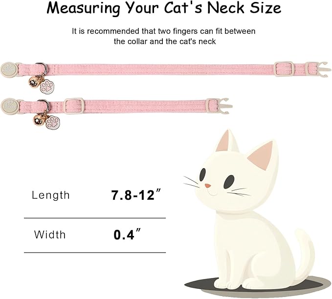2 Pack Corduroy Cat Collars - Image 4