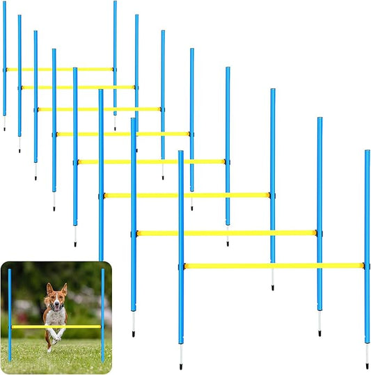 Hollowfly 8 Set Dog Agility Jump Adjustable Dog Agility Hurdle Training by Hollowfly