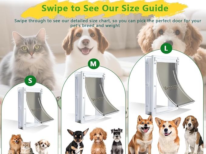 Large Dog Door for Daily in & Out Access, Magnetic Pet Door - Image 4