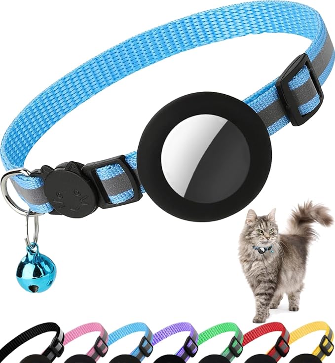 Airtag Cat Collar Breakaway, Reflective Kitten Collar by Treatyourpetswithonlythebest%EF%BC%81
