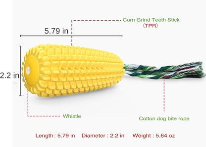 Dog Chew Toys for Aggressive Chewers, Corn Interactive Squeaky Dog Toys for - Image 4