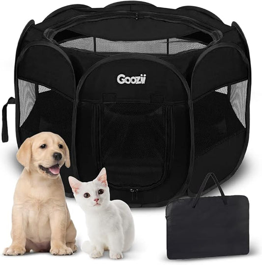 Foldable Portable Dog Playpen for Medium Dogs Indoor Outdoor, Big Dog Pet by Goozii