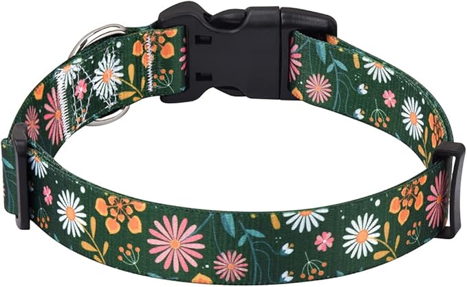 Mihqy Dog Collar with Bohemia Floral Tribal Geometric Patterns - Image 2