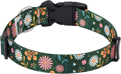 Mihqy Dog Collar with Bohemia Floral Tribal Geometric Patterns - Image 2