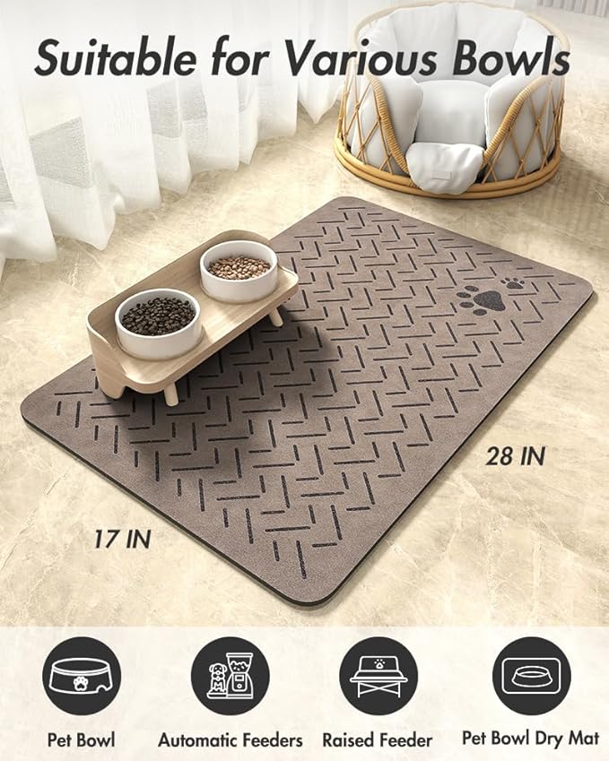 MontVoo-Absorbent Pet Feeding Mat-No Stains Pet Mat - Image 7