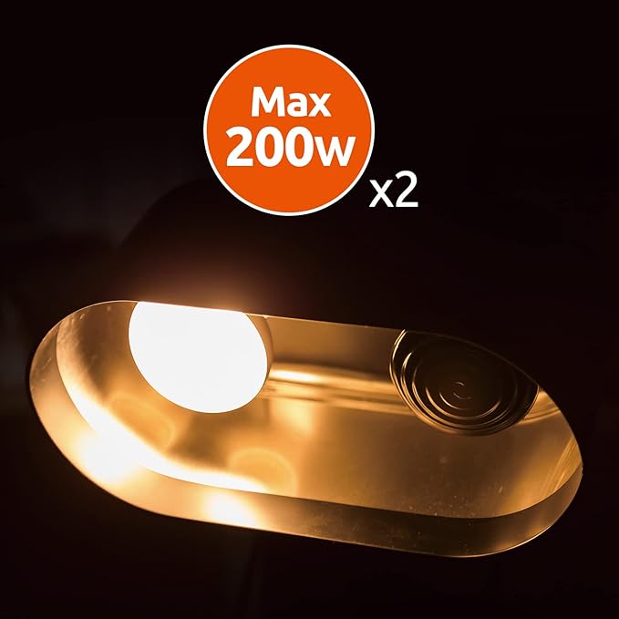 REPTI ZOO Dual Reptile Light Fixture 2 in 1 Deep Dome Lamp Fixture, - Image 8