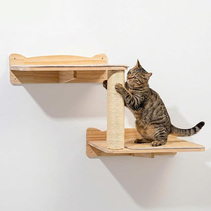 Cat Wall Shelves, 2-Tier Cat Shelves by Unknown