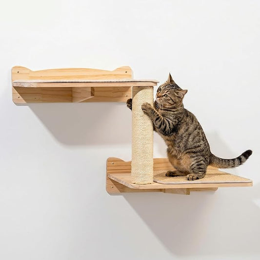 Cat Wall Shelves, 2-Tier Cat Shelves by Unknown