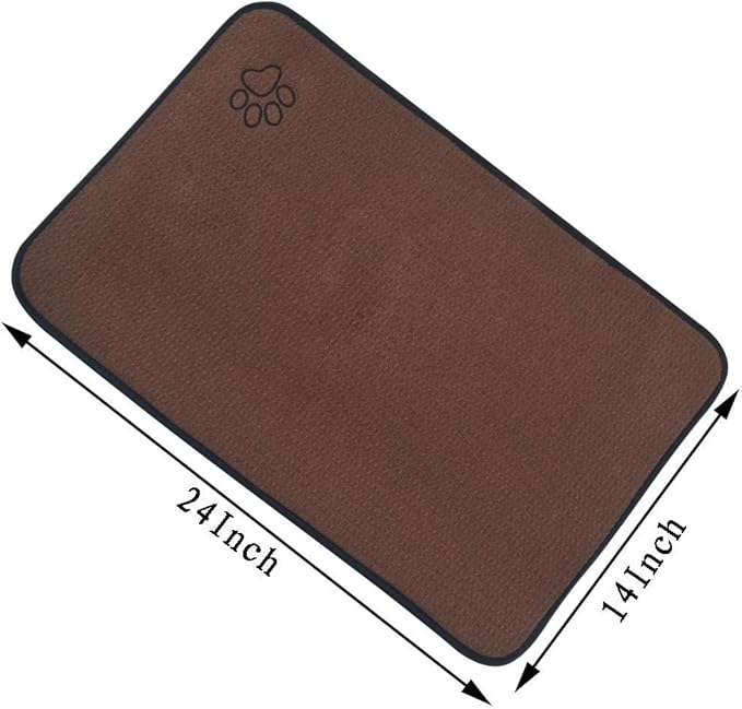 SINLAND Microfiber Pet Bowl Mat Dog Cats Feeding Mats - Image 6