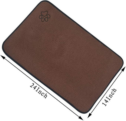 SINLAND Microfiber Pet Bowl Mat Dog Cats Feeding Mats - Image 6