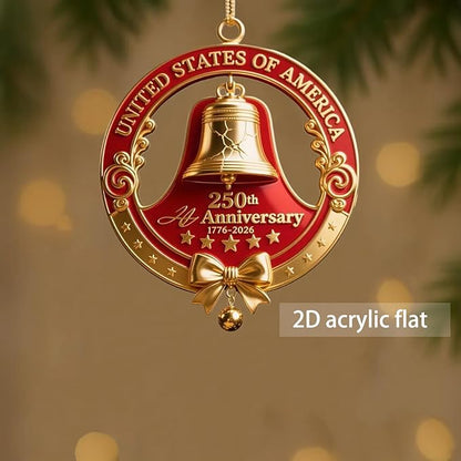 6 Pcs 250th Anniversary Liberty Bell Hanging Ornament Indoor Outdoor Decor - Image 3