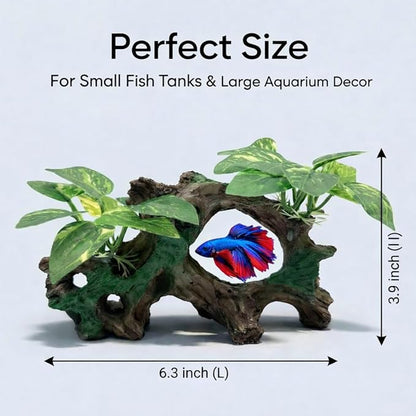 Aquarium Decorations Cave Silk Aquarium Plants Betta Fish Tank Decor Ornament - Image 2