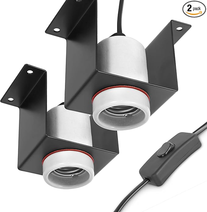 Reptile Ceramic Socket, Heat Lamp Holder by Trakem