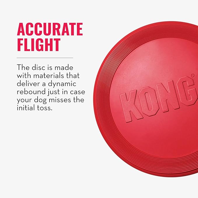 KONG Flyer - Durable Dog Toy for Outdoor Playtime - Natural Rubber Flying Disc - Image 8