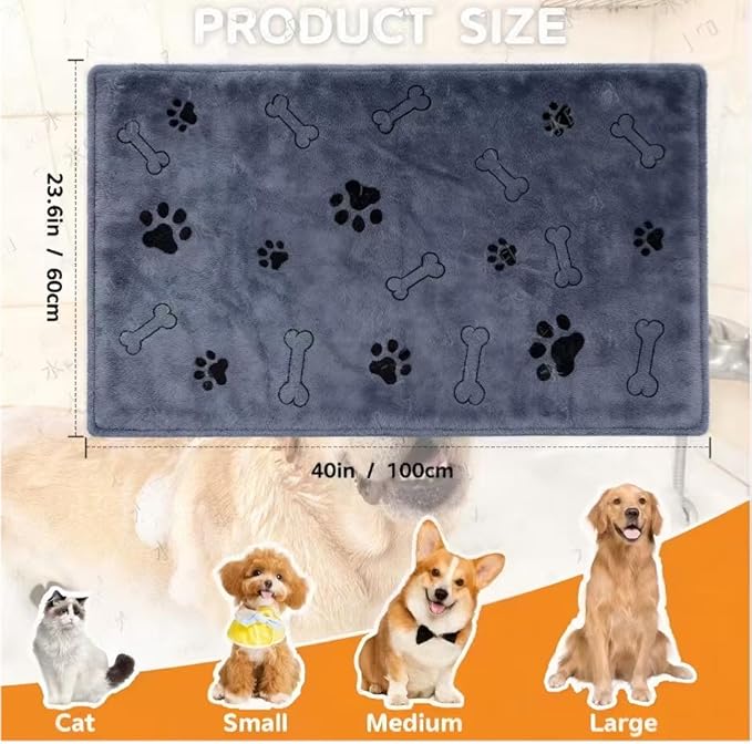 3PCS Dog Bath Supplies, Dog Bath Brush | Dog Washing Gloves | Dog Towel 40'' X - Image 4