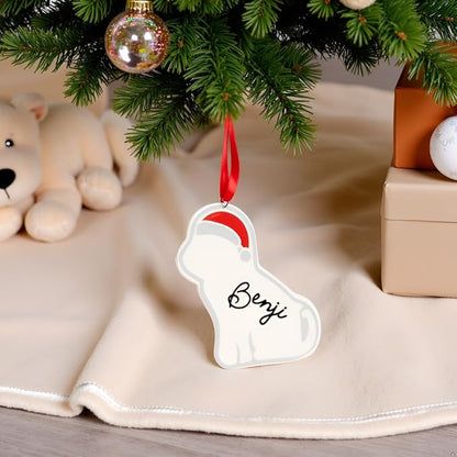 Kate & Milo Ceramic Dog Ornament, Holiday Pet Christmas Tree Ornament, - Image 5