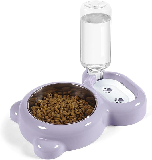 Double Dog Cat Bowls, Cat Food and Water Bowl Set by Unknown