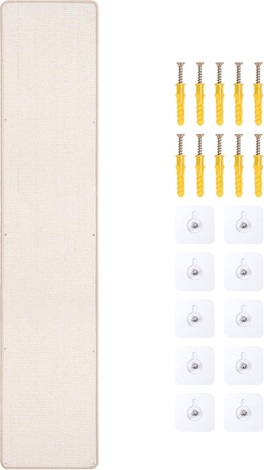 Natural Sisal Cat Scratcher Mat, Wall Scratcher Carpet, Cat Climbing Wall by Uranshin