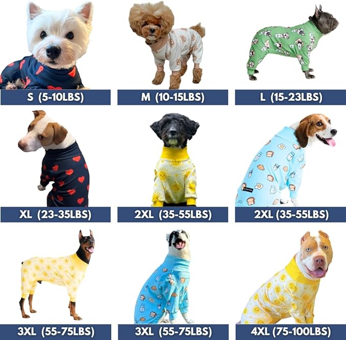 Spark Paws Dog Pajama, Dog Recovery Suit Male, Ultra-Soft and 4-Way Stretch - Image 2