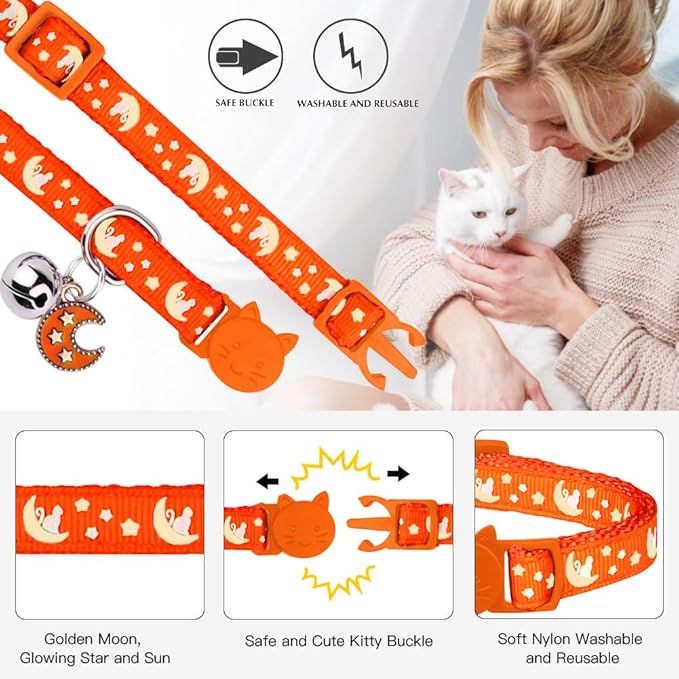 Baeuppit 2Pcs Breakaway Cats Collars Cat Collars - Image 2