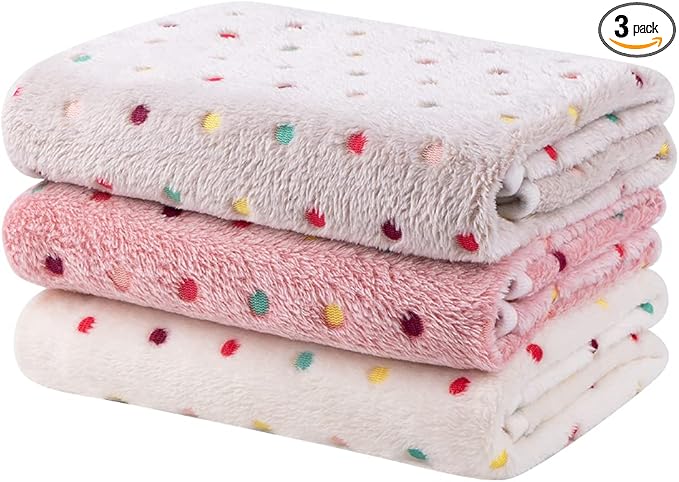 Dono 1 Pack 3 Dog Blankets, Soft Fluffy Fleece Pet Blanket Warm Sleep Mat Paw by Dono