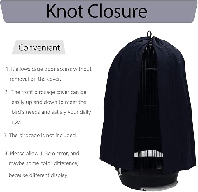 QBLEEV Round Parrot Birdcage Cover Pet Universal Blackout Cage Cover Shade - Image 4