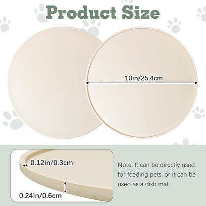 BNOSDM Silicone Cat Feeding Mat 2 Pack Dog Bowl Mats Pet Silicone Food Mat - Image 2