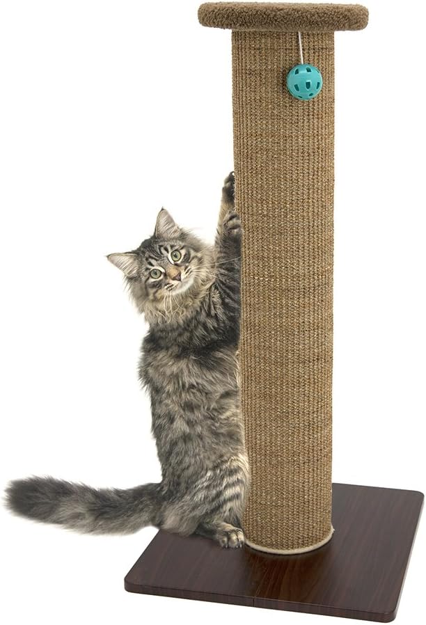 Kitty City Tall Sisal Cat Scratching Post, 32” Durable Scratcher by KittyCity