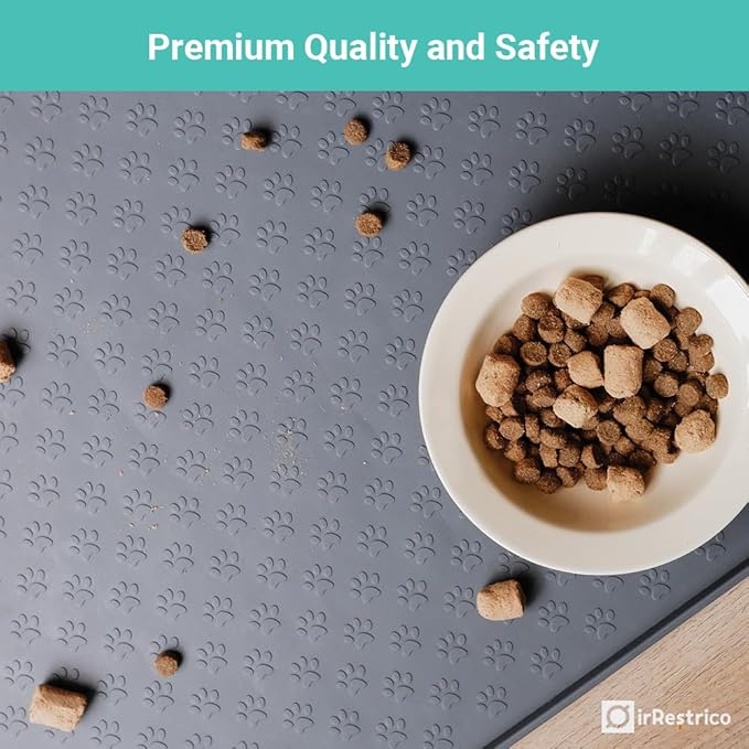 Pet Food Mat for Dogs and Cats 16"x24", Non-Slip Waterproof Silicone Feeding - Image 2
