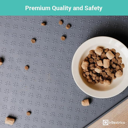 Pet Food Mat for Dogs and Cats 16"x24", Non-Slip Waterproof Silicone Feeding - Image 2