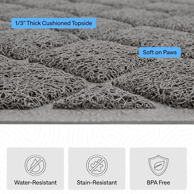 GORILLA GRIP Cat Litter Box Mat, Cushioned Coil Mesh Litter Trapping Mats - Image 5