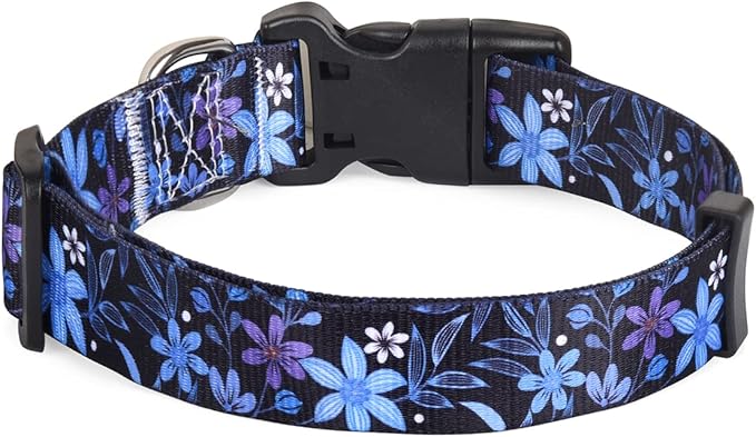 Mihqy Dog Collar with Bohemia Floral Tribal Geometric Patterns - Image 2