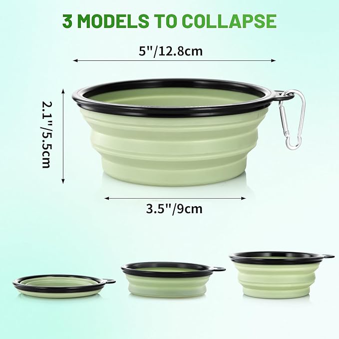 Dog Bowl Pet Collapsible Bowls, 2 Pack Collapsible Dog Water Bowls - Image 4