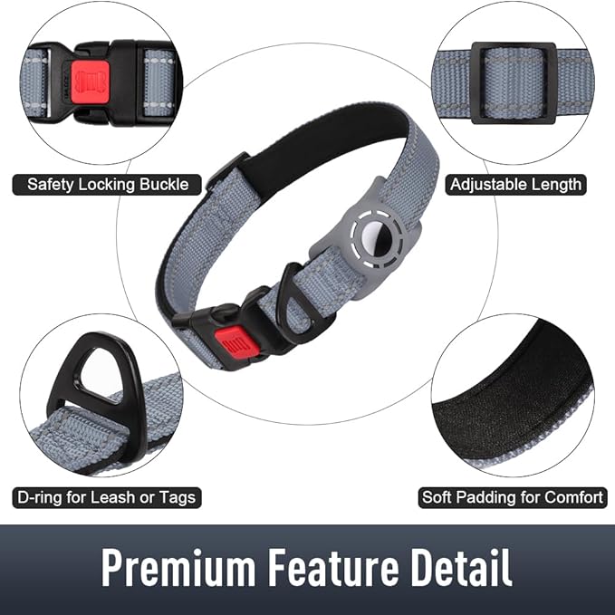 AirTag Dog Collar with AirTag Holder Compatible - Image 5