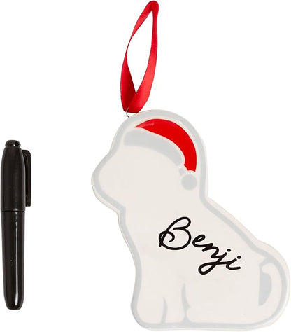 Kate & Milo Ceramic Dog Ornament, Holiday Pet Christmas Tree Ornament, by KateMilo