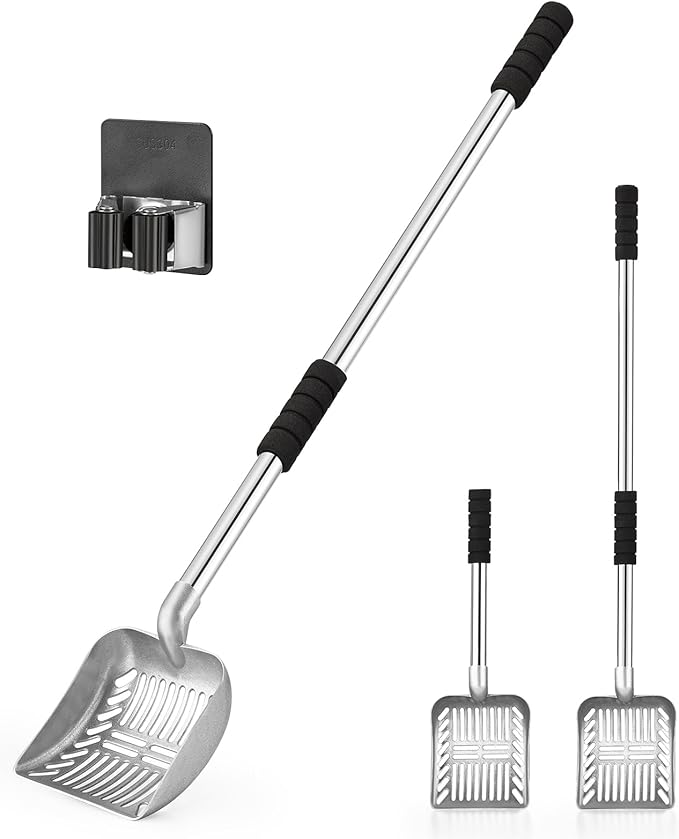 Yangbaga Metal Cat Litter Scoop:Detachable Long Handle Litter Scooper by Hanber