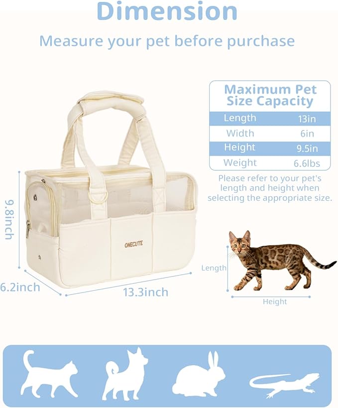 ONECUTE Dog Purse Carrier for Small Dogs Rabbit cat - Image 2