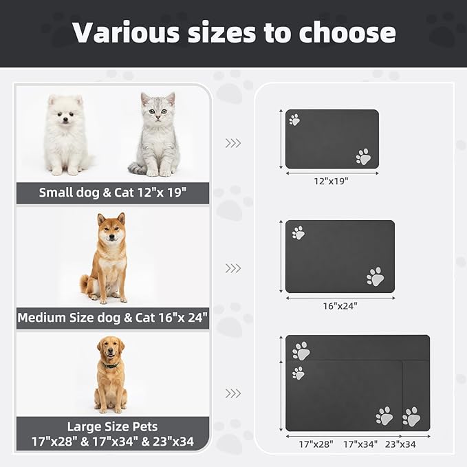 PADOOR Pet Feeding Mat-Absorbent Dog Mat - Image 7