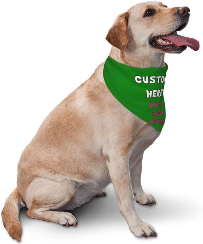 Custom Pet Scarf Dog Bandana, Personalized Triangle Bib Suitable - Image 2