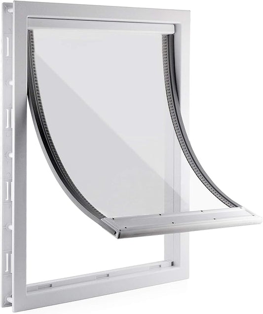 CEESC Dog Door with Soft Transparent Magnetic Flap and Snap-in Closing Panel by CEESC