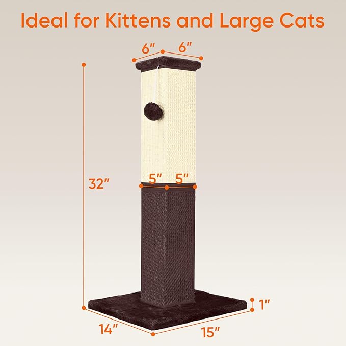 Cat Scratching Post, 32 Inch Cat Scratching Post - Image 2